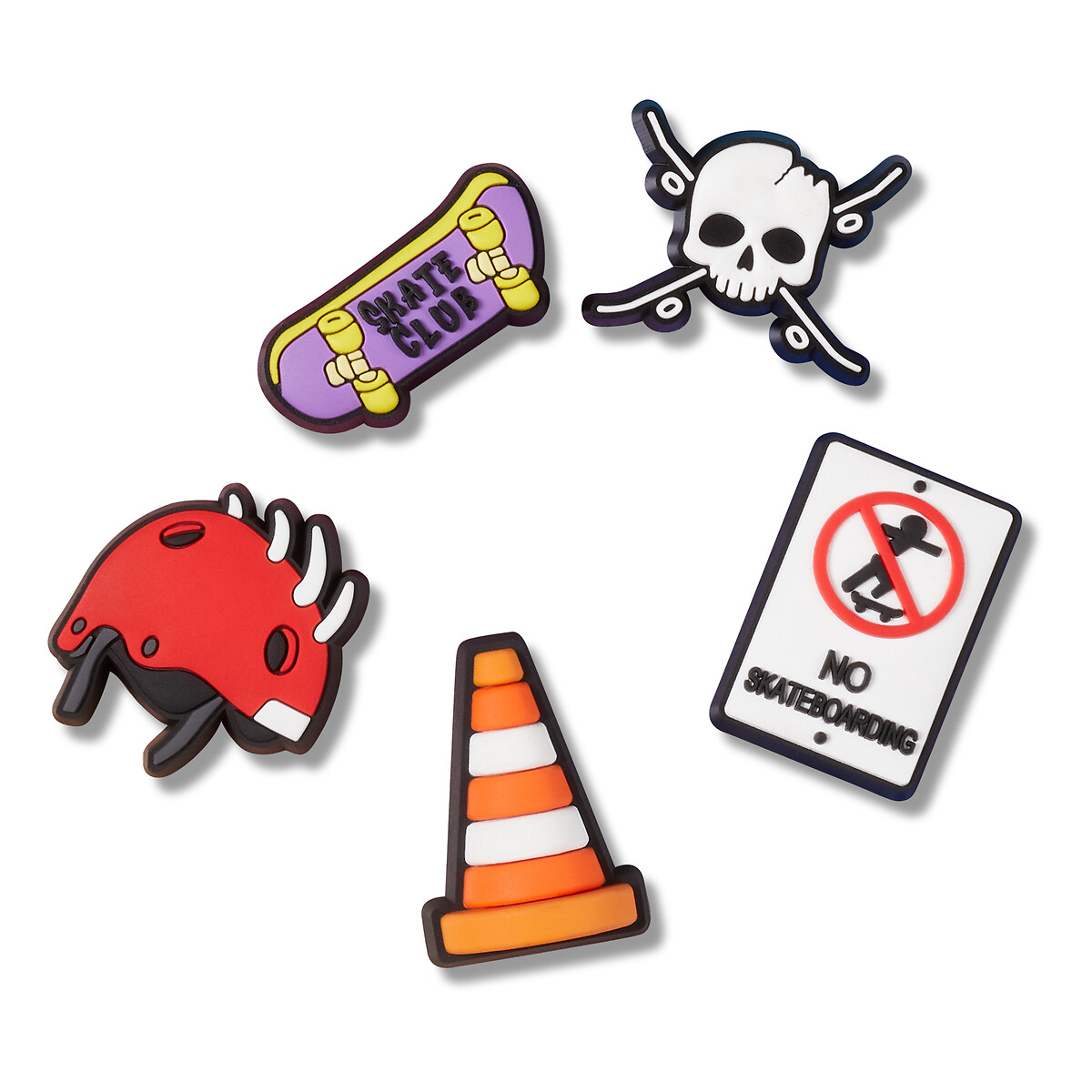 Pack of 5 Skateboard is Life Jibbitz Charms