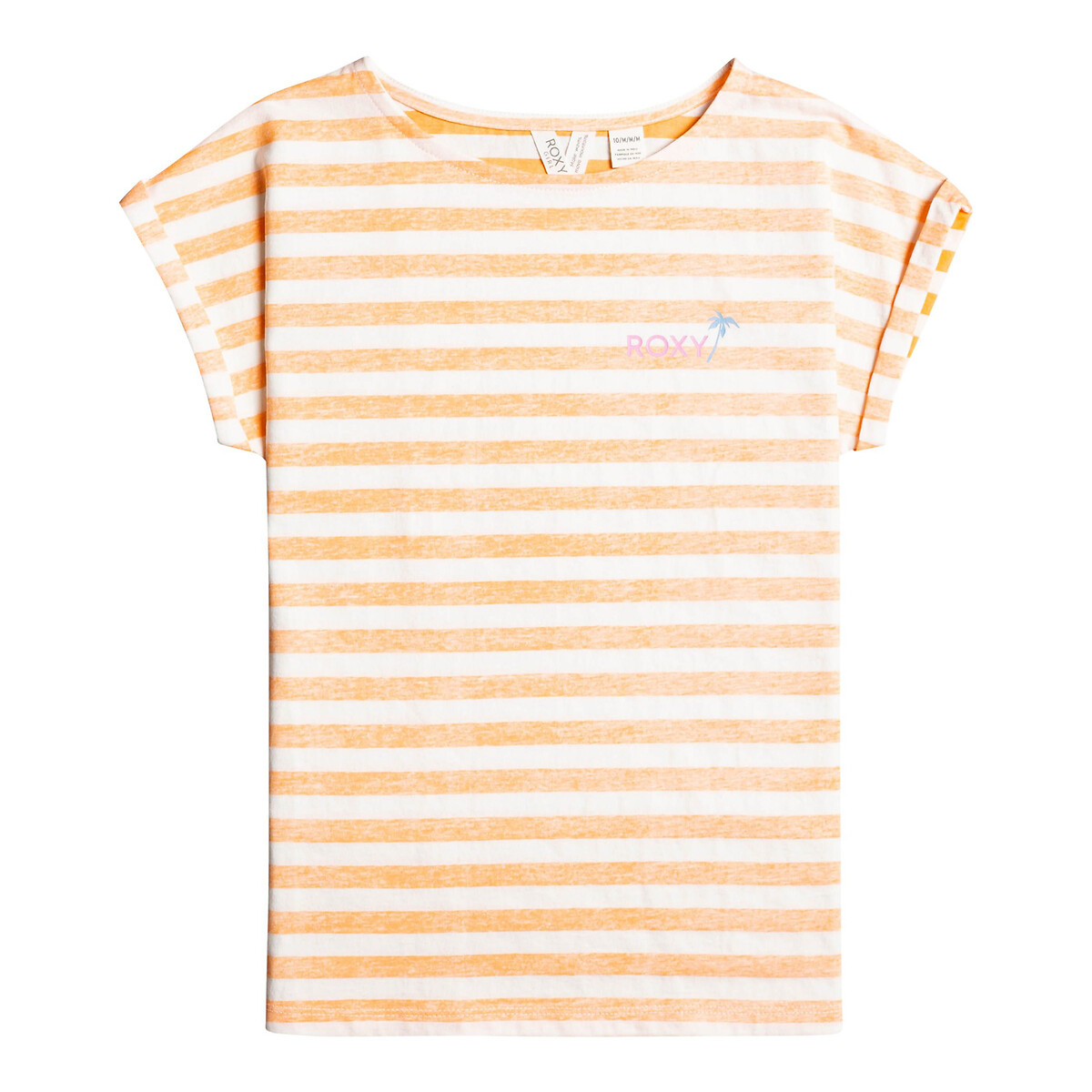 Striped Cotton T-Shirt with Short Sleeves