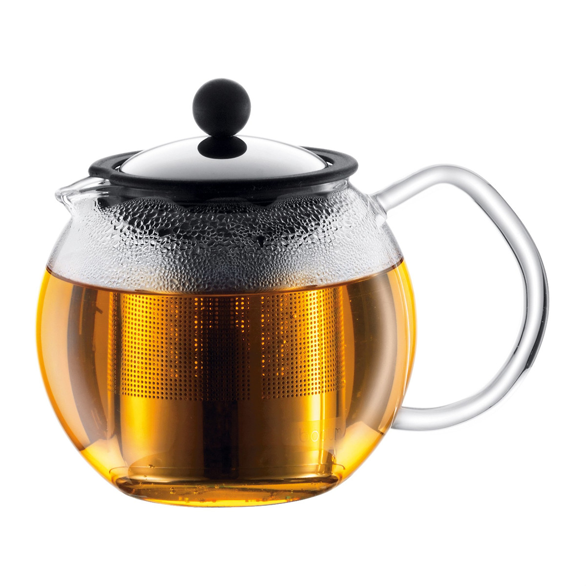 Assam Tea Press Glass Handled Teapot 1L