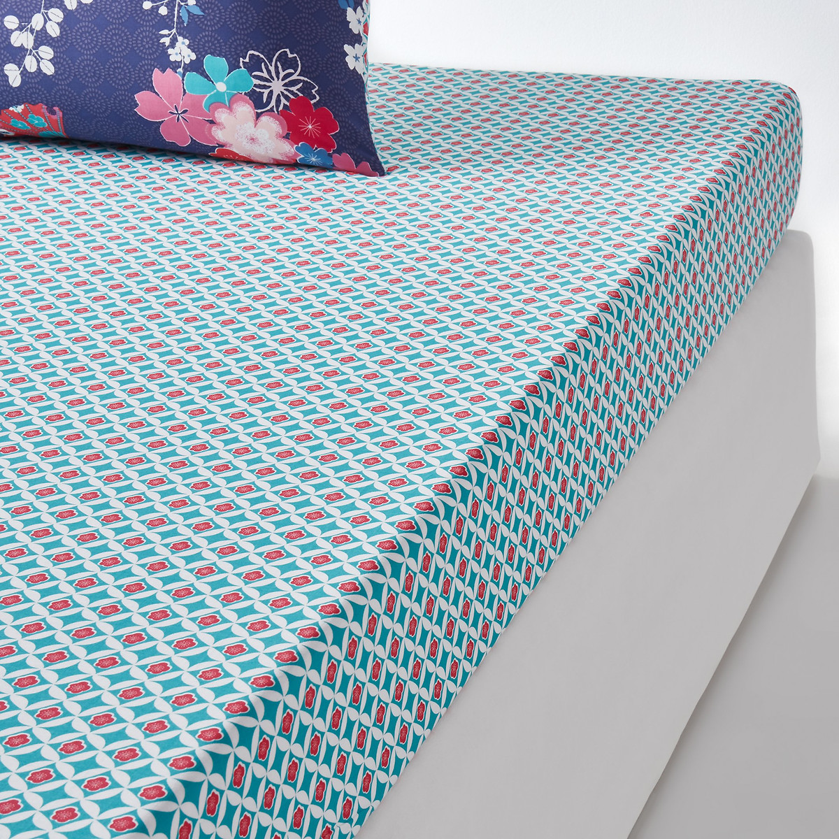 Miss Shanghai Geometric 100% Cotton Fitted Sheet