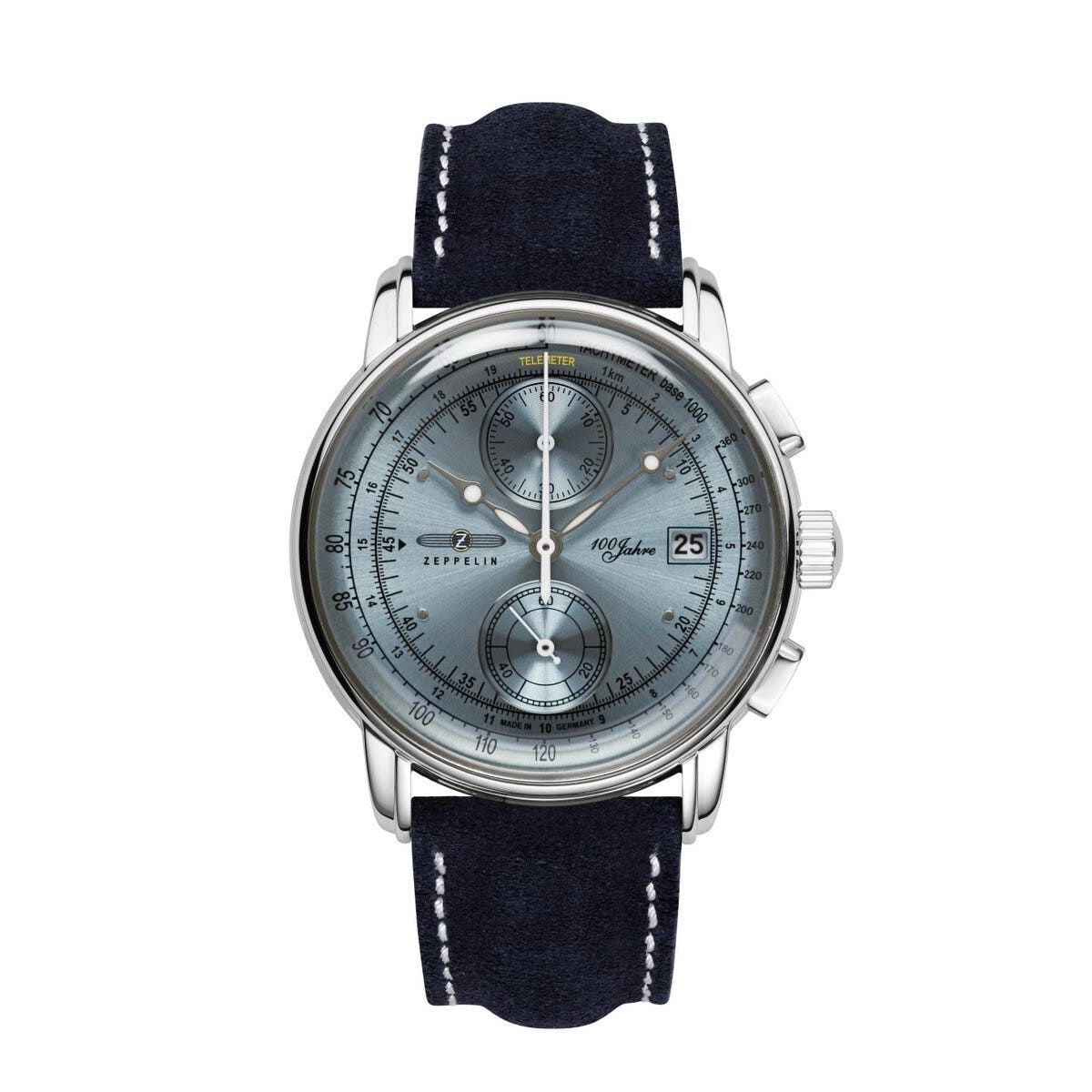 Montre Analogique Ans Argent Argent Bleu Zeppelin La Redoute