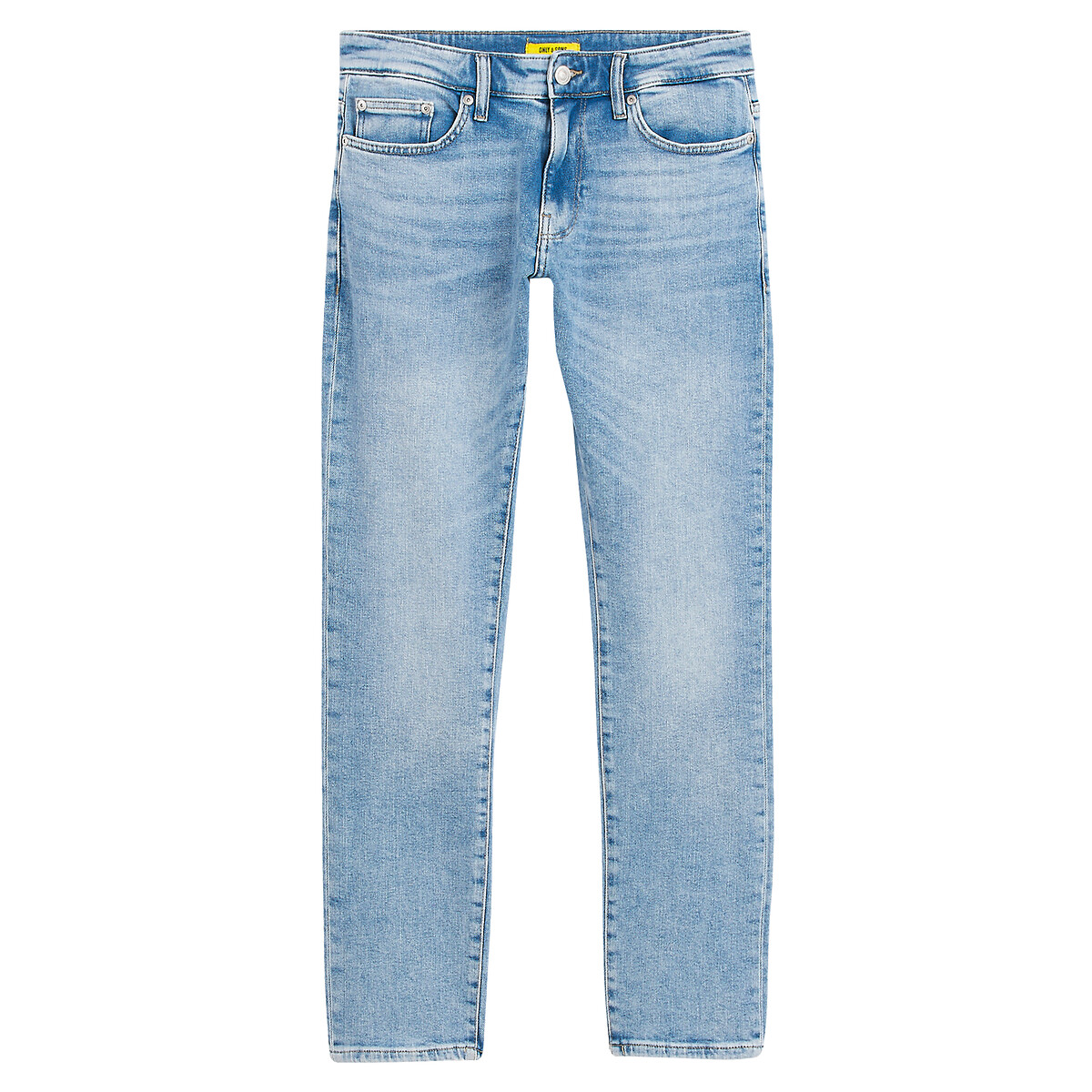 Weft Straight Stretch Jeans in Mid Rise