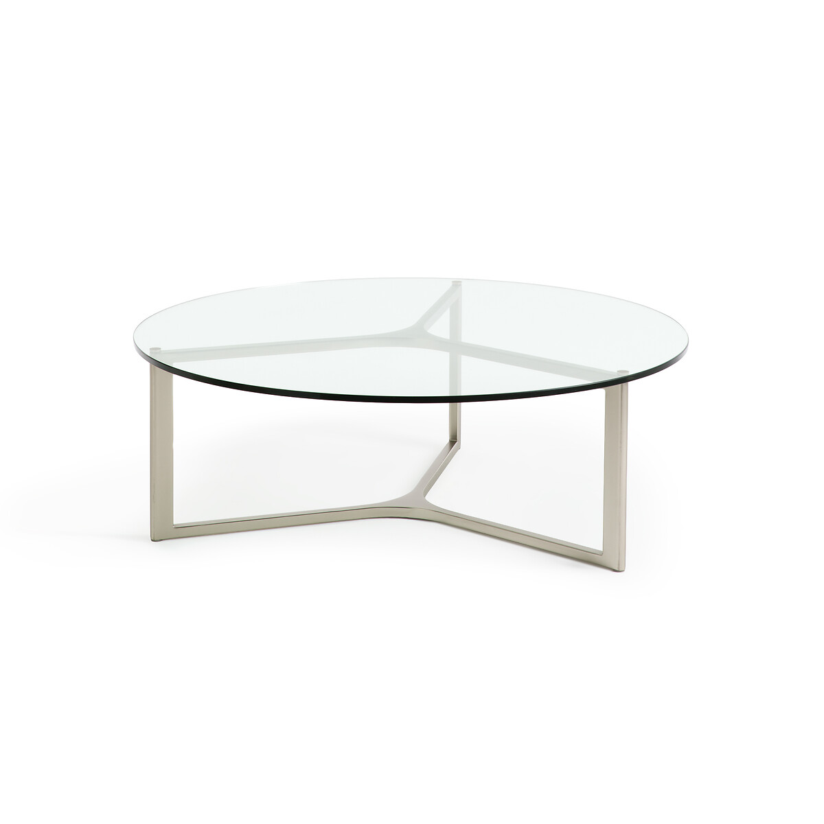 Cristeal Glass and Metal Coffee Table