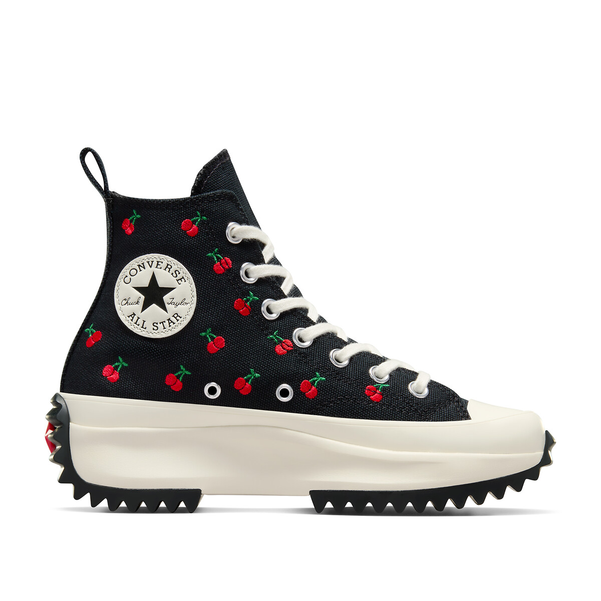 Run Star Hike Cherry On High Top Trainers in Canvas