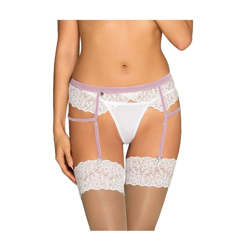 Пояс для чулок Obsessive Lilyanne garter belt, Белый, S/M Obs_Lilyanne garter belt S/M - Obsessive - Пояса для чулок - Купить