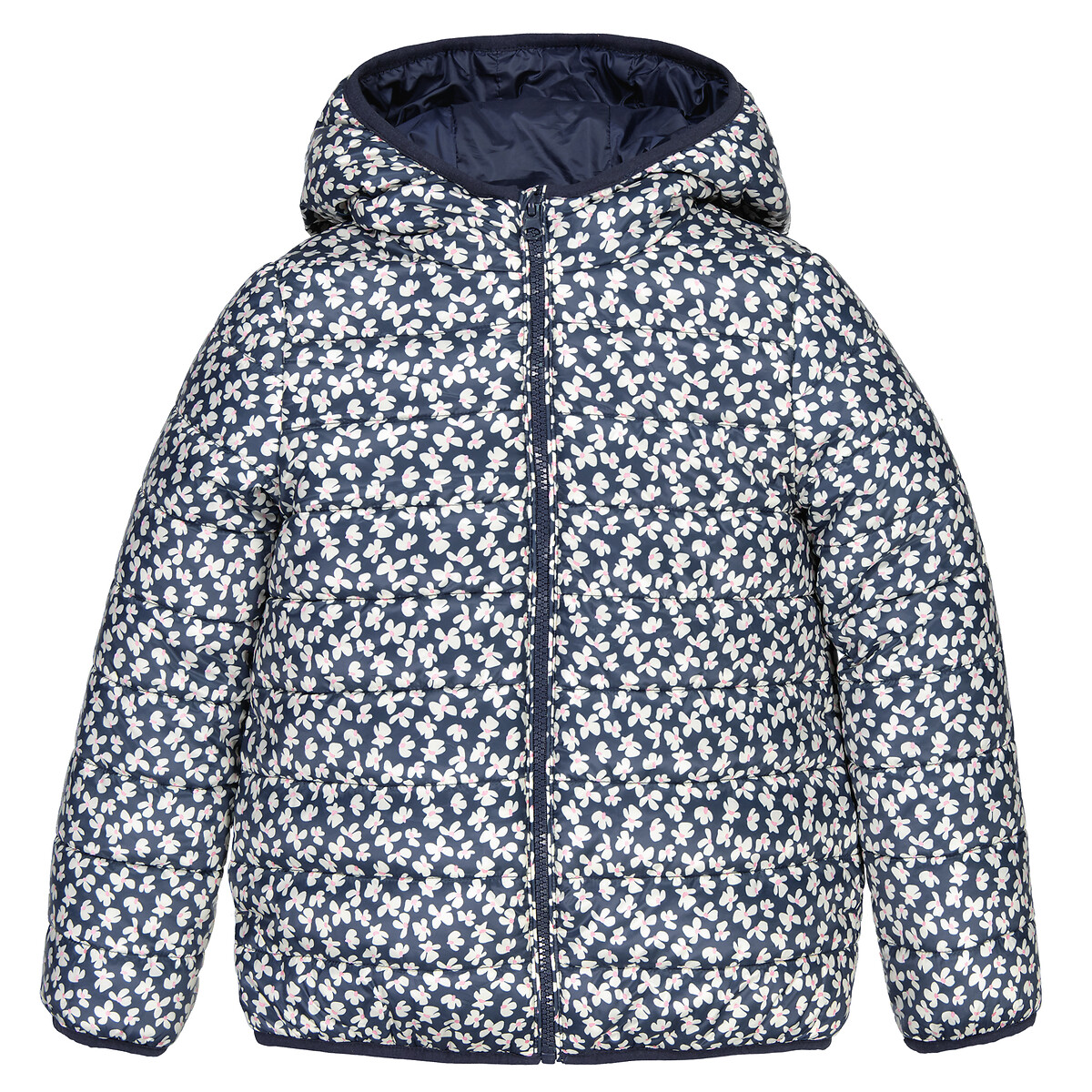 Lightweight Hooded Padded Jacket in Floral Print
