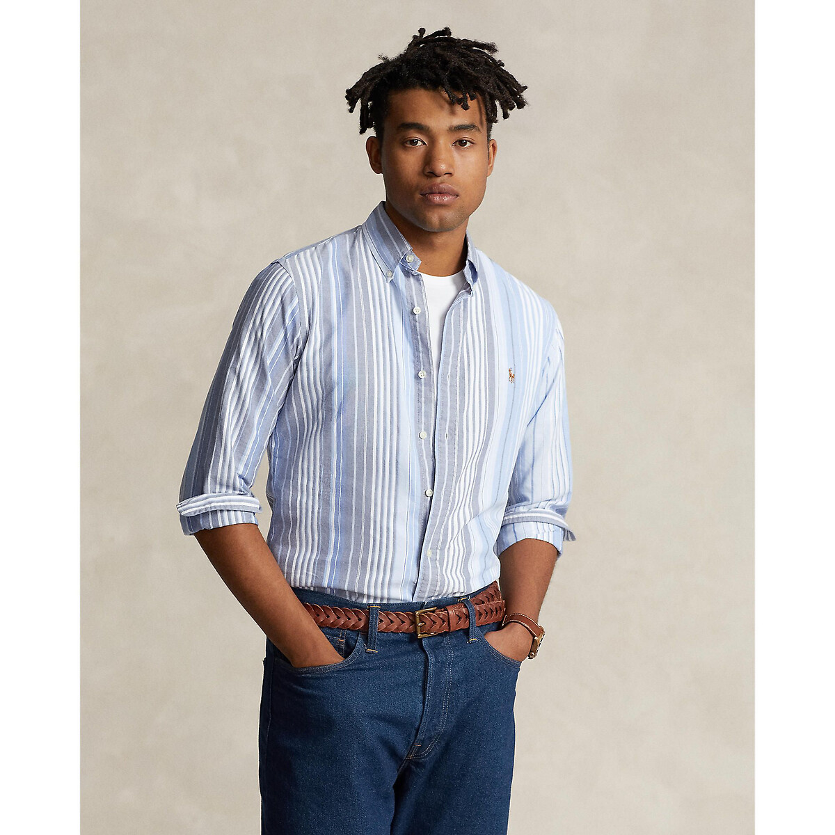 Striped Cotton Shirt in Slim Fit