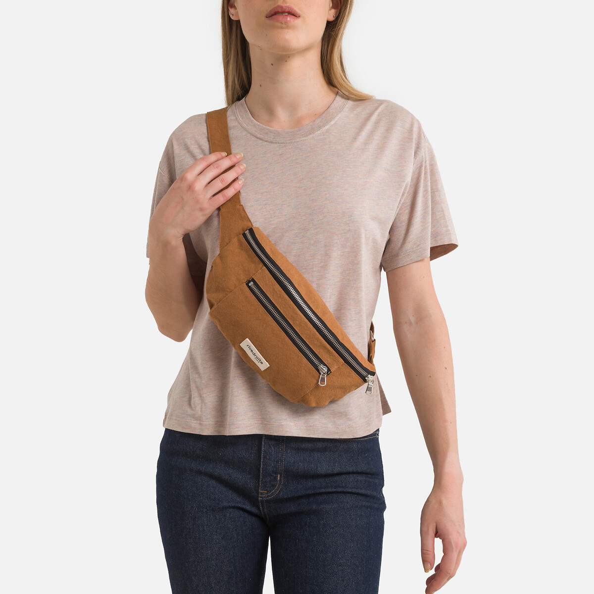 Orsel Zipped Bum Bag in Recycled Cotton