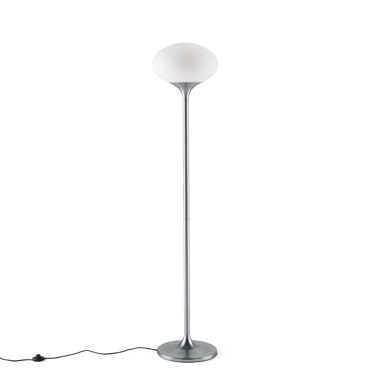 Merisa Chrome Metal & Opaline Floor Lamp