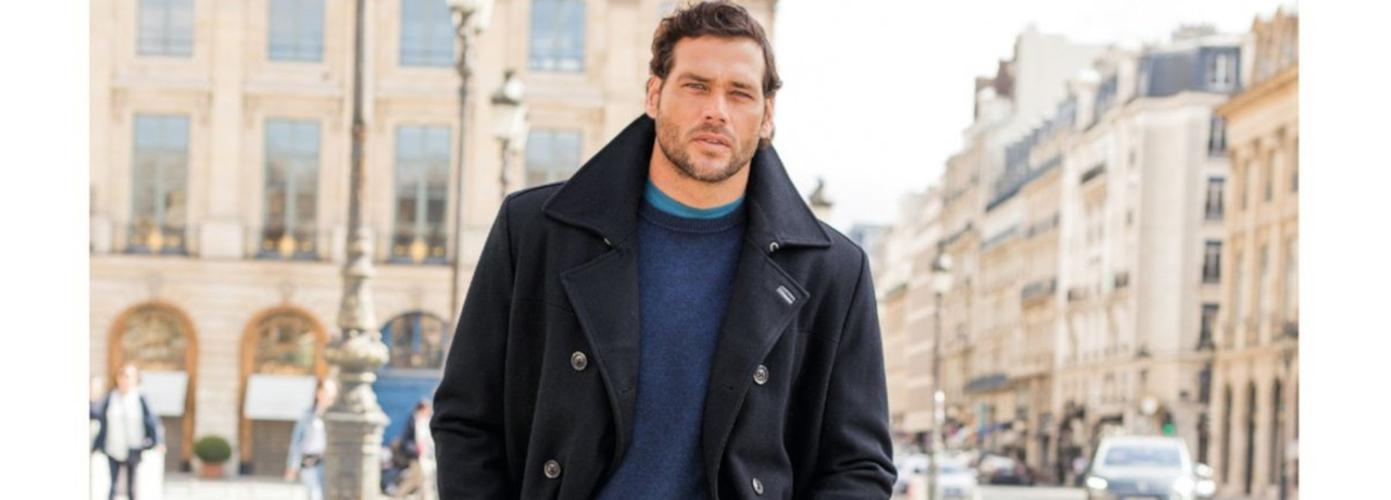 Veste classique en coton pour hommes, manteau d'hiver doublé en gros