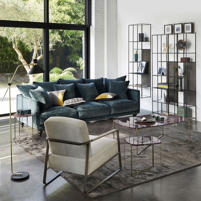 Canape droit velours ampm