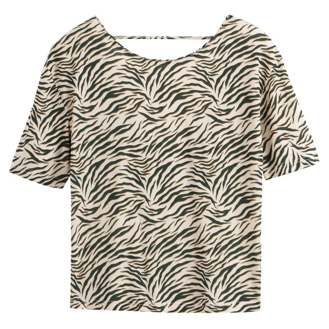 tshirt col rond zebre