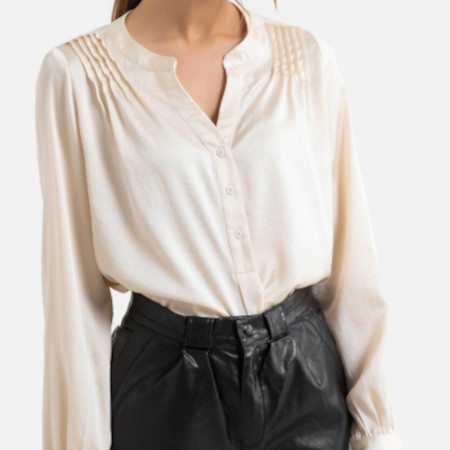 Blouse blanche beige