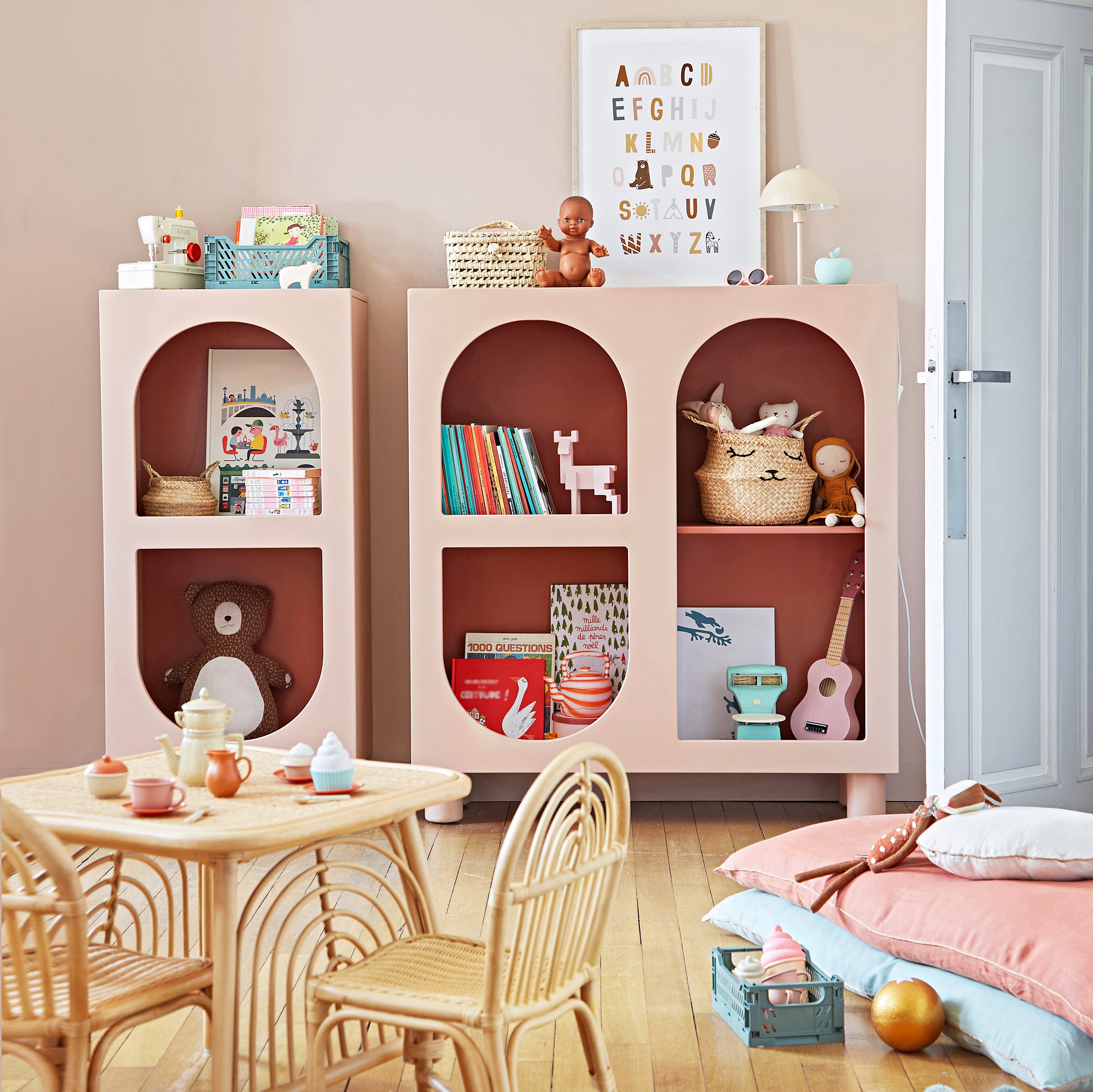 rangements enfants chambre mansard&eacute;e