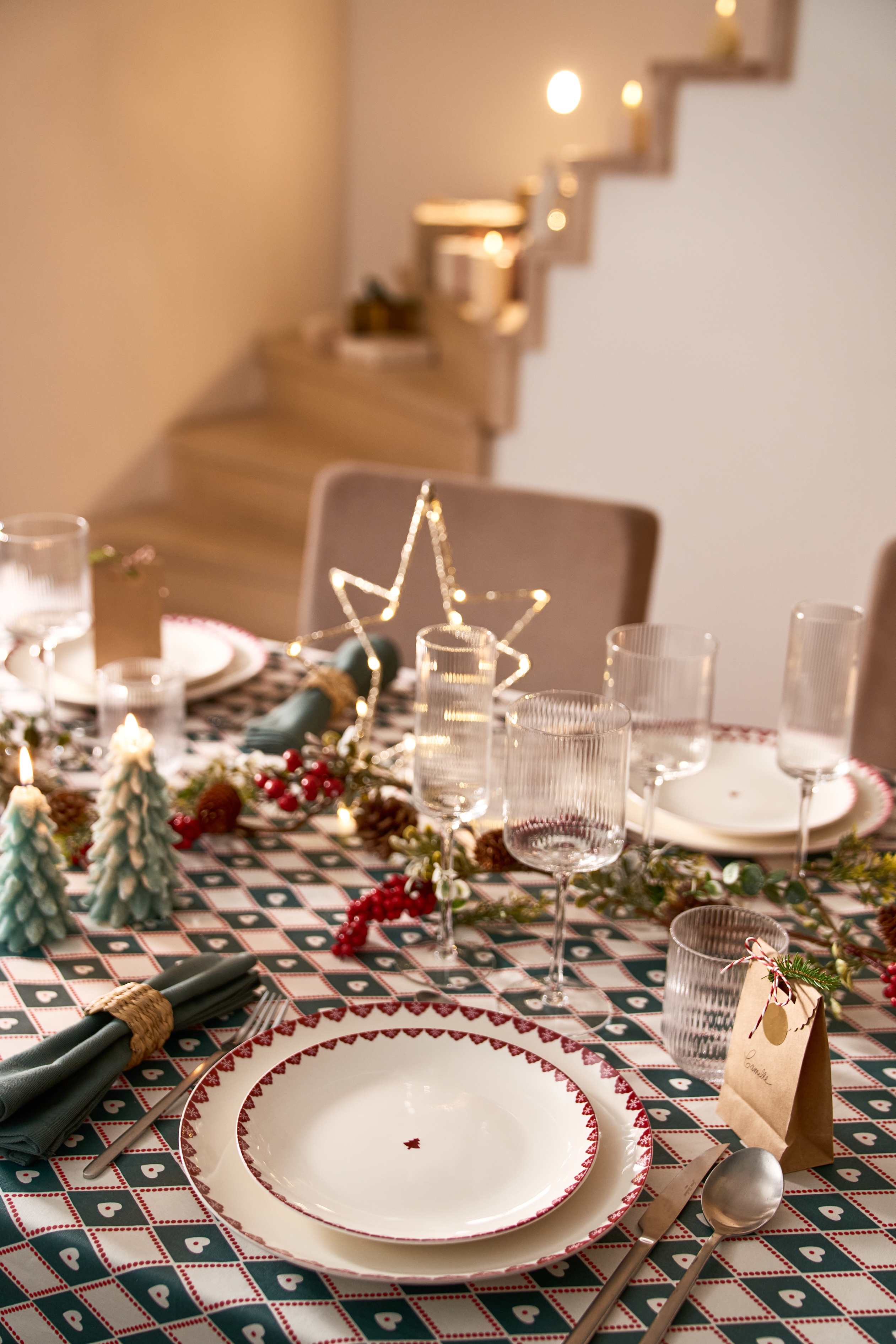 Guirlande de table, christmas Couleur blanc/naturel La Redoute Interieurs