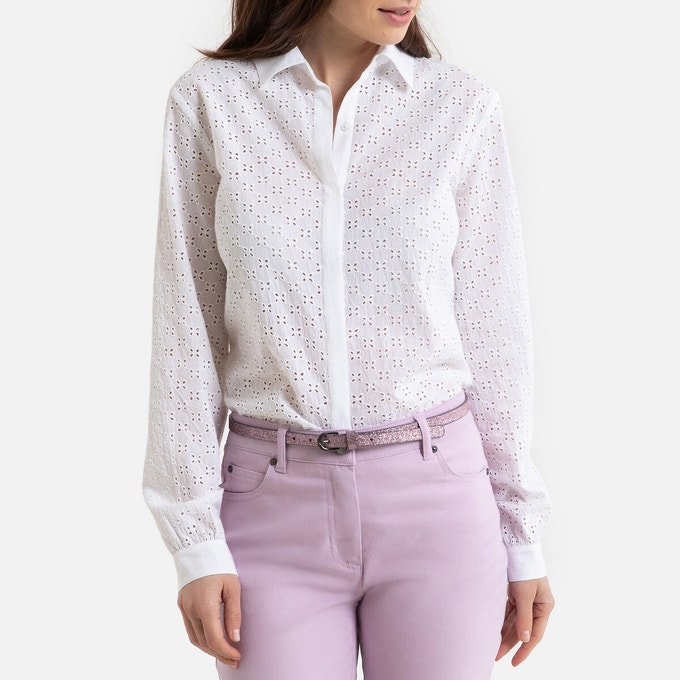 Cotton Broderie Anglaise Shirt with Long Sleeves.jpg
