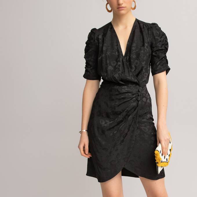 floral-jacquard-wrapover-mini-dress-ruched-puff-sleeves-la-redoute.jpg