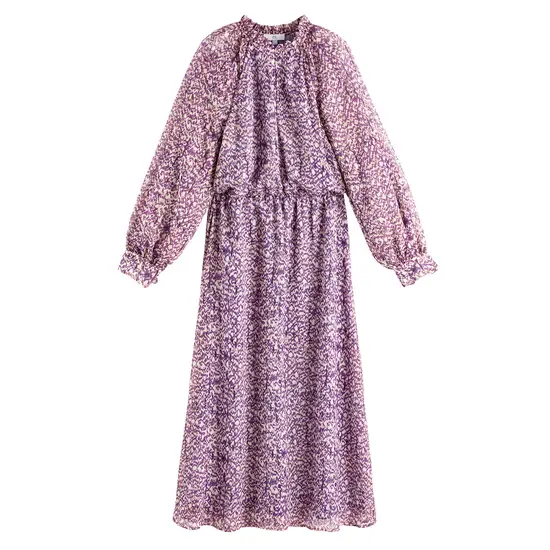 Lilac sleeveless knitted jumper with crew neck