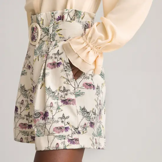 Paper Bag Floral Shorts