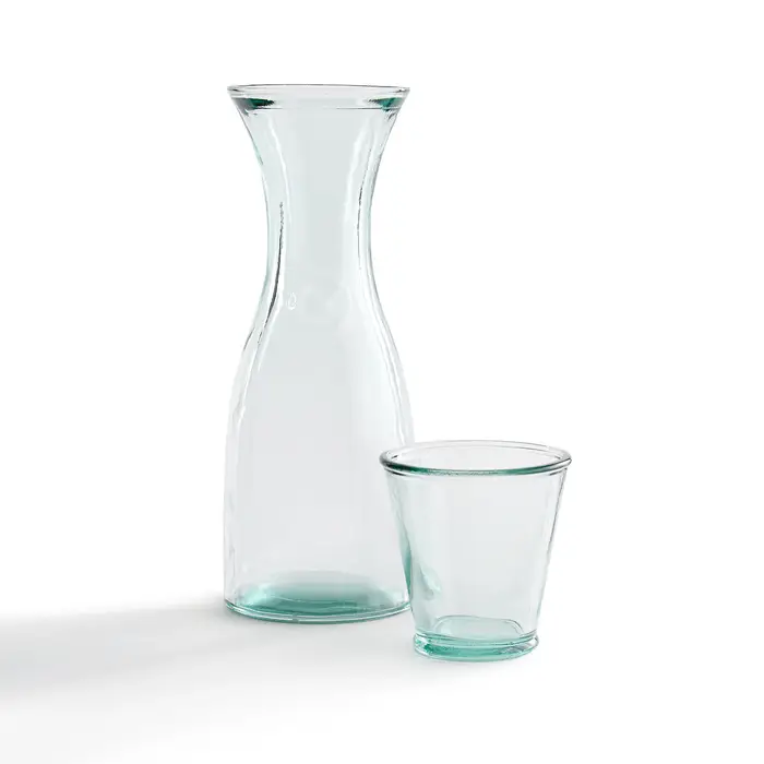 Nikara Recycled Glass Carafe and Glasses Set