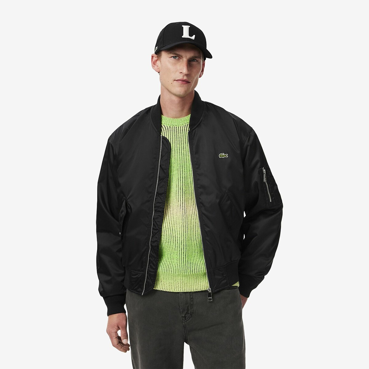 Padded Bomber Jacket in Water-Repellent Fabric