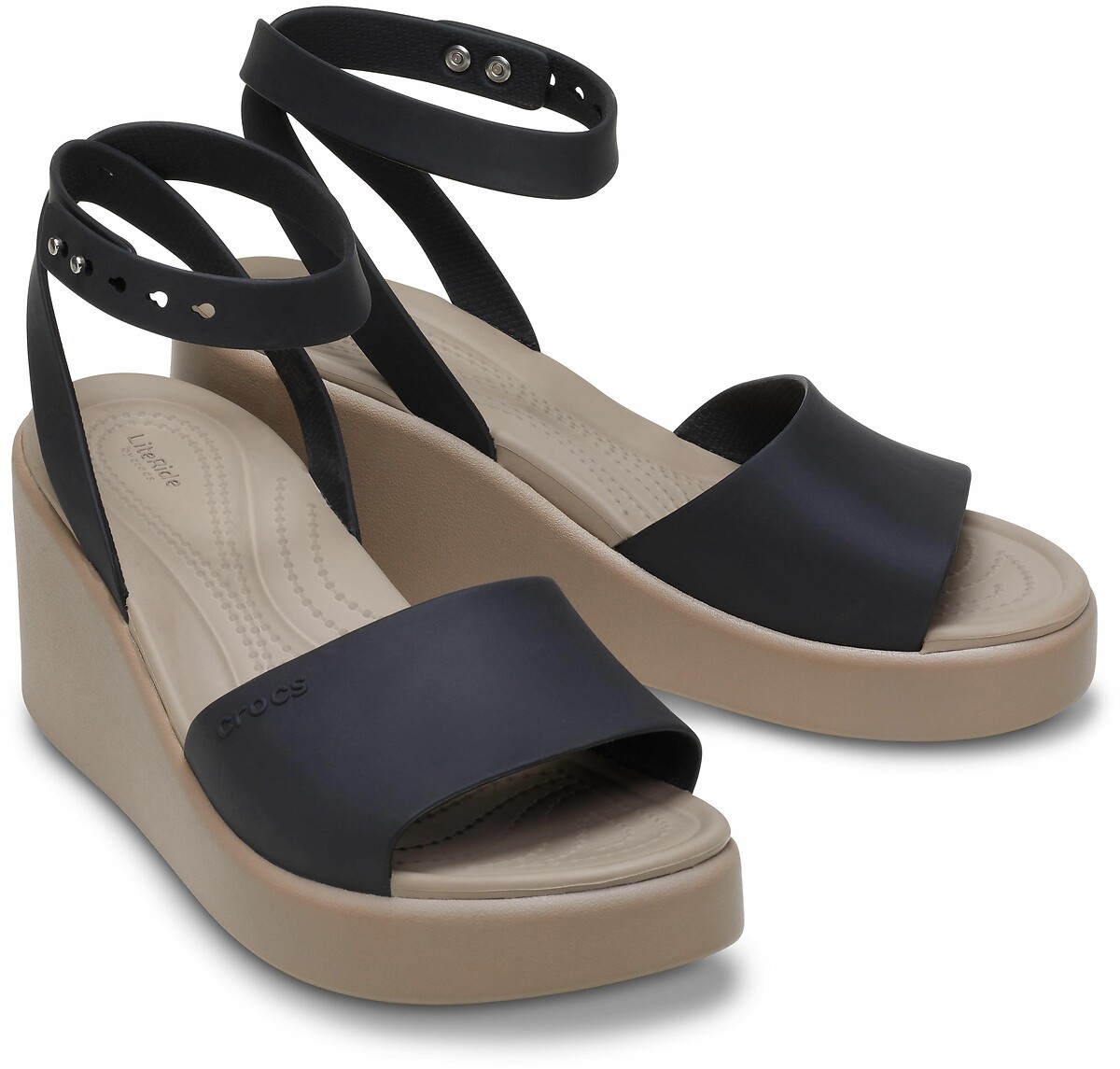 Brooklyn Ankle Strap Sandals with Wedge Heel