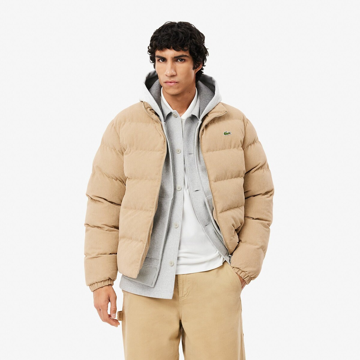 Corduroy Short Padded Jacket