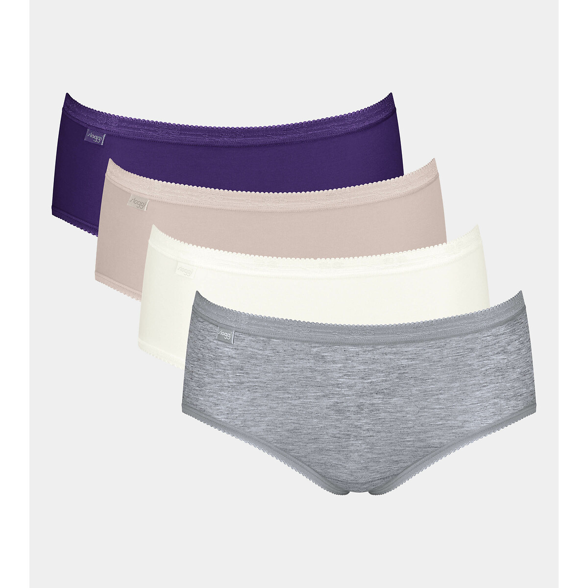 Pack of 4 Basic+ Midi Knickers in Cotton