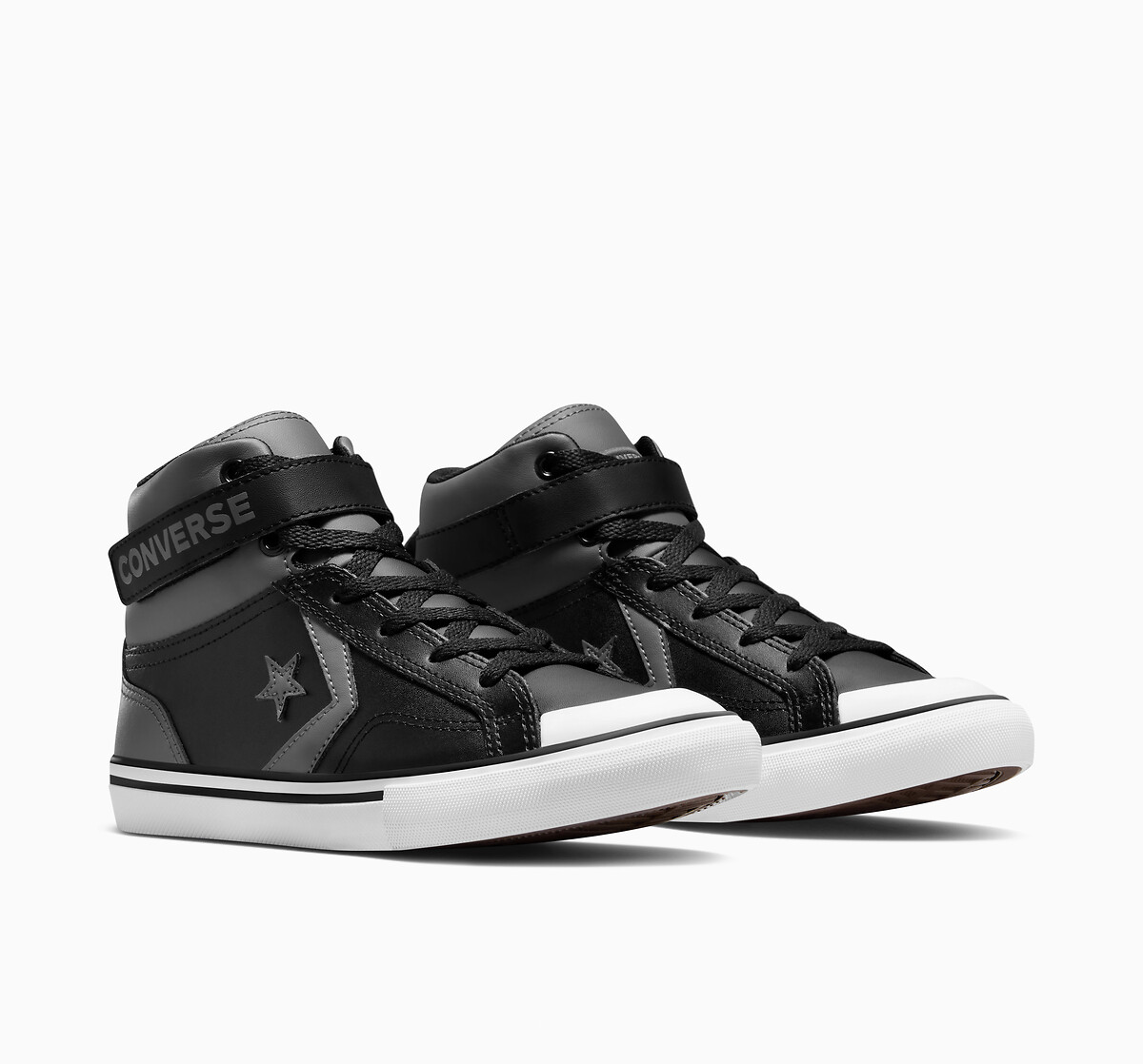 Kids' Pro Blaze Strap Sport Lux High Top Trainers in Leather