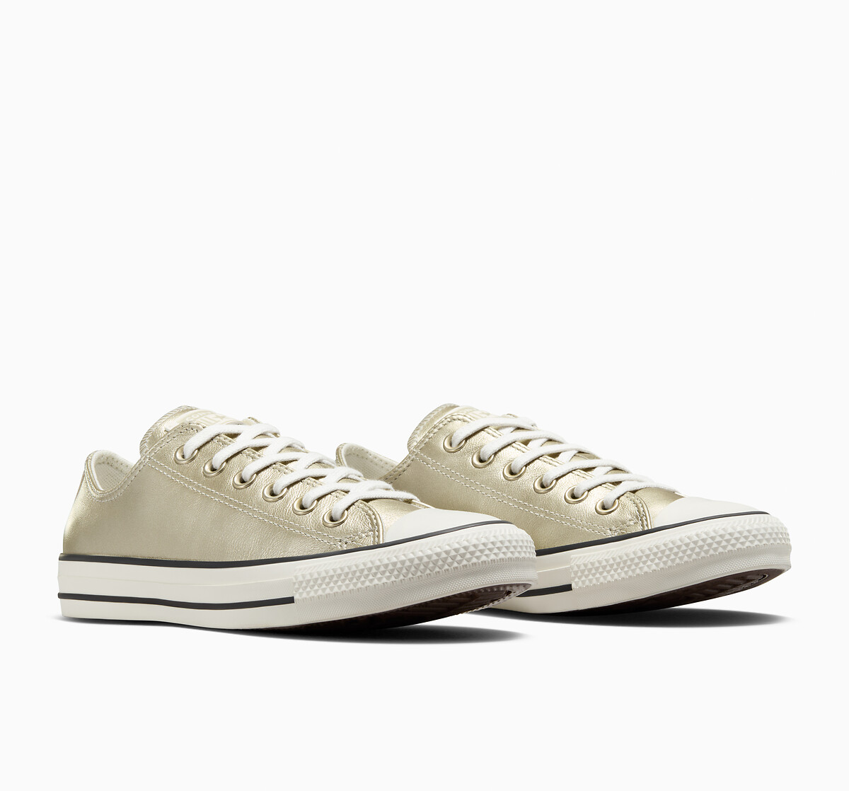 All Star Ox Metallic Ballet Trainers in Leather