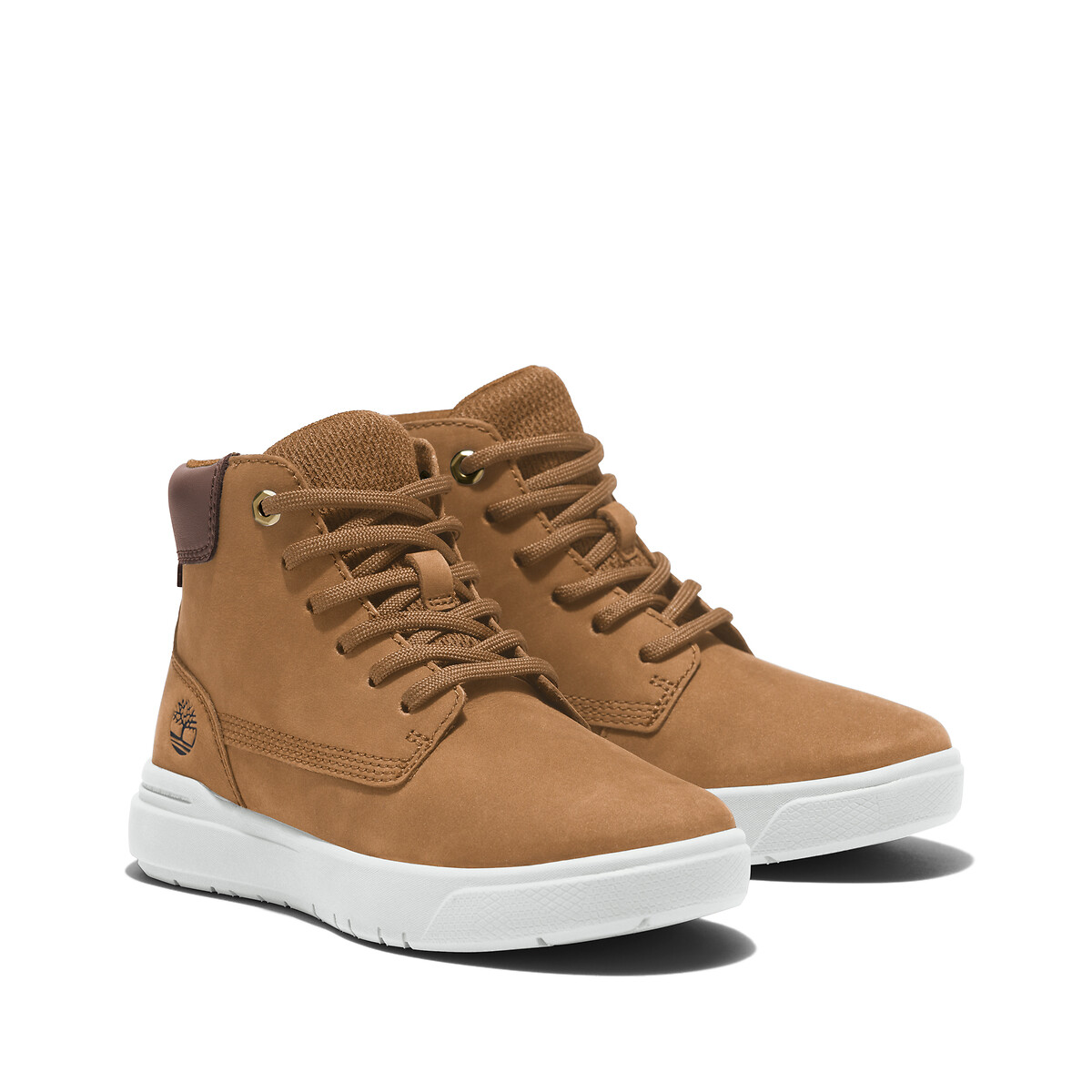 Kids Field Trekker High Top Trainers in Leather