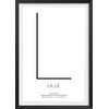 Affiche + Cadre En Bois - Noir