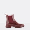 Bottines rouge vernis
