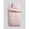 Coton Brossé Ultra Doux À Motif Jacquard Rose
