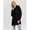 Manteau femme noir col rond