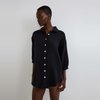 Chemise tunique noire manches longues
