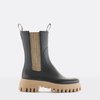 Bottes noires talon bois