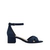 Sandales à talon bleu marine