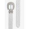 Ceinture noire femme boucle argent