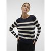 Navy with white stripes