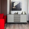 Meuble laque gris design