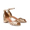 Goldene sandalen mit absatz