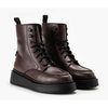 Bottines lacets bordeaux
