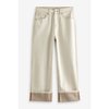 Jean cropped wide leg femme