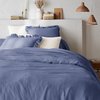Housse de couette bleu pétrole et jaune