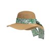 Beige Foulard Fleurs Vertes