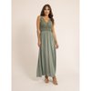 Robe longue kaki