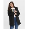 Manteau femme noir coupe droite
