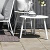 Table basse jardin aluminium blanc