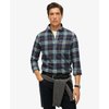 Chemise à carreaux bleu homme